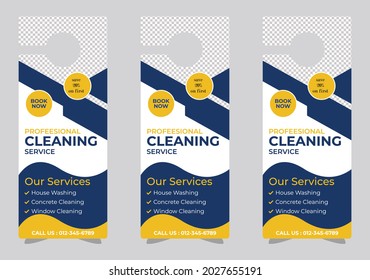 cleaning service door hanger design
