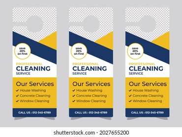 cleaning service door hanger design