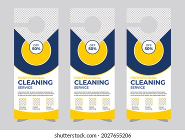 cleaning service door hanger design