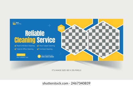 Cleaning Service Facebook Cover Template