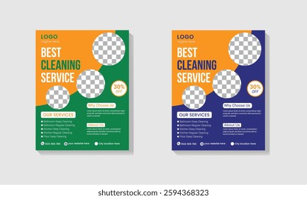 Cleaning Service Flyer Design Template, House Cleaning Service Flyer, Editable Cleaning Service Flyer