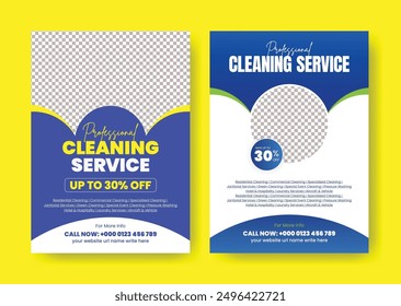 Cleaning Service flyer poster, a4 size template, Disinfection cleaning services flyer, House cleaning service poster flyer template.