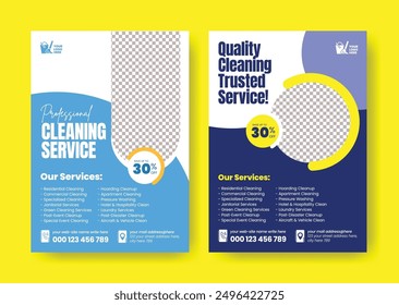 Cleaning Service flyer poster, a4 size template, Disinfection cleaning services flyer, House cleaning service poster flyer template.