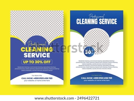 Cleaning Service flyer poster, a4 size template, Disinfection cleaning services flyer, House cleaning service poster flyer template.