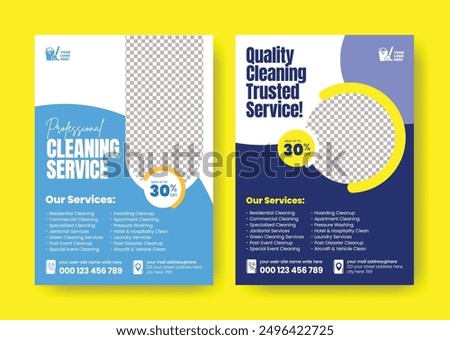 Cleaning Service flyer poster, a4 size template, Disinfection cleaning services flyer, House cleaning service poster flyer template.
