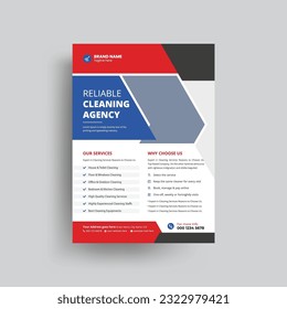 Cleaning Service flyer poster design template, Disinfection cleaning services flyer, House cleaning service poster flyer template.