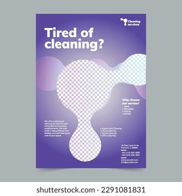 Vorlage für Reinigungsservice. Ein sauberes, modernes und hochwertiges Design von Flyer Vektordesign. Vorlagen bearbeiten und anpassen
