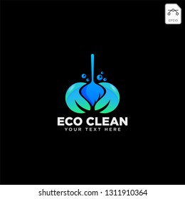 cleaning service house eco logo template vector illustration icon element