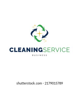 Cleaning service icon logo design inspiration