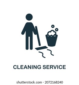 Cleaning Service icon. Monochrome sign from cleaning collection. Creative Cleaning Service icon illustration for web design, infographics and more