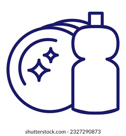 Reinigungsservice, Icon-Set, Reinigungsservice und Wäscherei in verschiedenen Zimmern. Symbole für die Website.Line mit bearbeitbarem Strich. EPS10. Vektorgrafik.