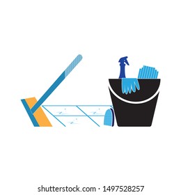 Cleaning service icon and symbol vector illustration