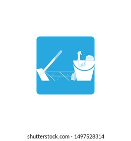 Cleaning service icon and symbol vector illustration