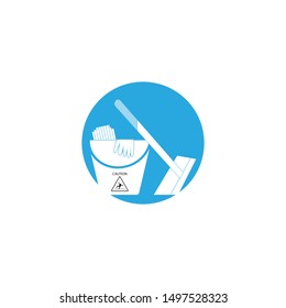 Cleaning service icon and symbol vector illustration