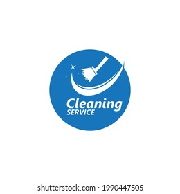 Icono de servicio de limpieza e ilustración de vector de símbolos