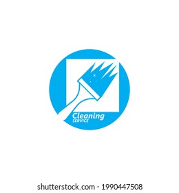 Cleaning service icon and symbol vector illustration