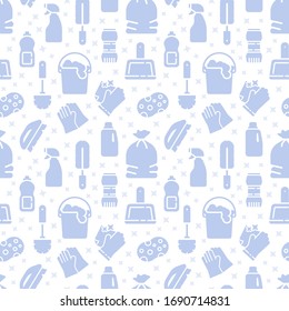 Cleaning service icons pattern. Housework cleaning seamless background. Seamless pattern vector illustration