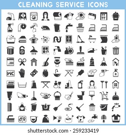 cleaning service icons set, hygiene icons