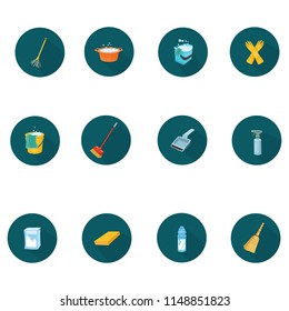 cleaning, service, icons, vector