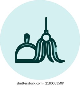Servicio de limpieza, ilustración, vector sobre un fondo blanco.