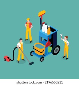 Cleaning service isometric 3d vector illustration concept for banner, website, illustration, landing page, flyer, etc.