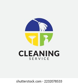 Cleaning Service lettering logo vector. Typography logo. Creative cleaning logo template design.