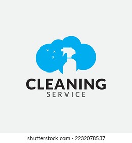Cleaning Service lettering logo vector. Typography logo. Creative cleaning logo template design.