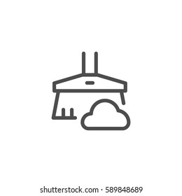 Cleaning service line icon isolated on white. Vector illustration