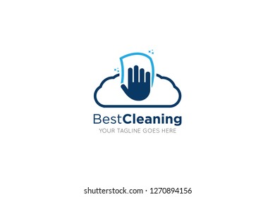 cleaning service logo and clean icon vector design template