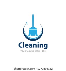 cleaning service logo and clean icon vector design template