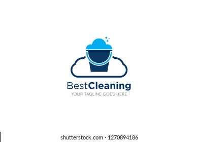 cleaning service logo and clean icon vector design template