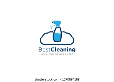 cleaning service logo and clean icon vector design template