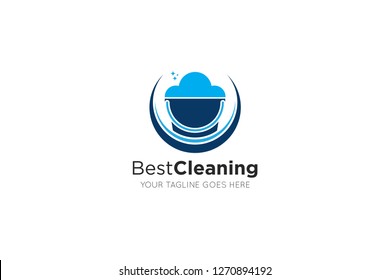 cleaning service logo and clean icon vector design template