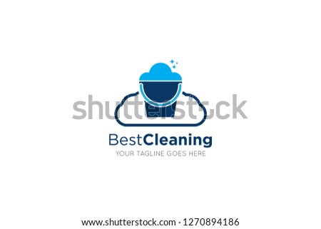 cleaning service logo and clean icon vector design template