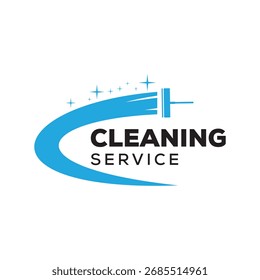 Cleaning service logo creative design template.