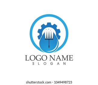 Cleaning service logo design concept
