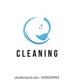 Cleaning service logo design concept idea