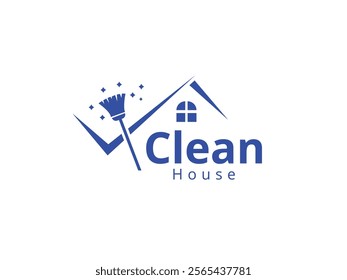 Cleaning service logo design, home clean logo design, modern and minimalist home clean logo design for cleaning services template