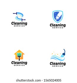 Cleaning Service Logo Design Idea. Symbol for Cleaning the Living and Work Place. 