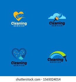 Cleaning Service Logo Design Idea. Symbol for Cleaning the Living and Work Place. 