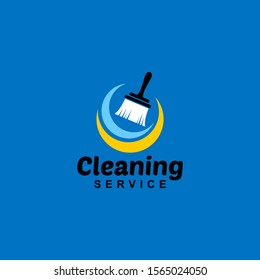 Cleaning Service Logo Design Idea. Symbol for Cleaning the Living and Work Place. 