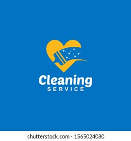 Cleaning Service Logo Design Idea. Symbol for Cleaning the Living and Work Place. 