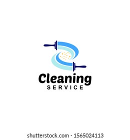 Cleaning Service Logo Design Idea. Symbol for Cleaning the Living and Work Place. 