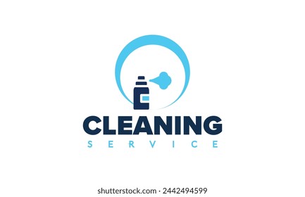 Idea de diseño de logotipo de servicio de limpieza. Símbolo para la limpieza de la vivienda y el lugar de trabajo.