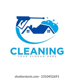 Cleaning Service Logo Design Illustration