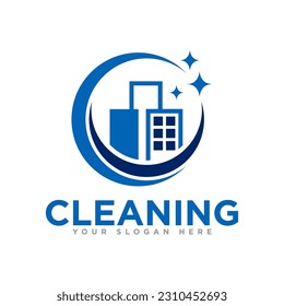 Cleaning Service Logo Design Illustration