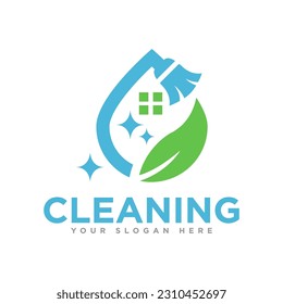 Cleaning Service Logo Design Illustration