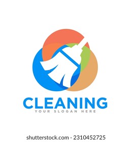 Cleaning Service Logo Design Illustration