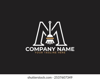 Cleaning Service  Logo Design for Letter M, Elevate Your Cleaning Service with a Unique Logo, Creative Logo Design for Cleaning 