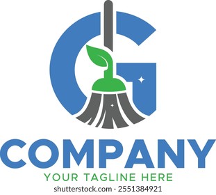 Cleaning Service Logo Design for letter G, Cleaning Service Logo Design, Cleaning logo, Cleaning, Logo Template for Letter G